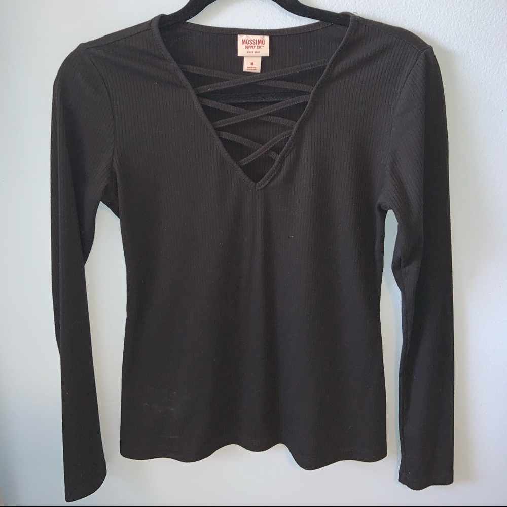 V-neck long sleeve
